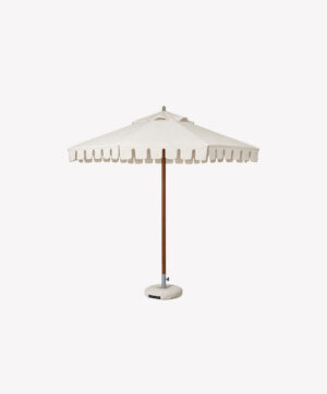 Parasol scalloped vallance & base ecru